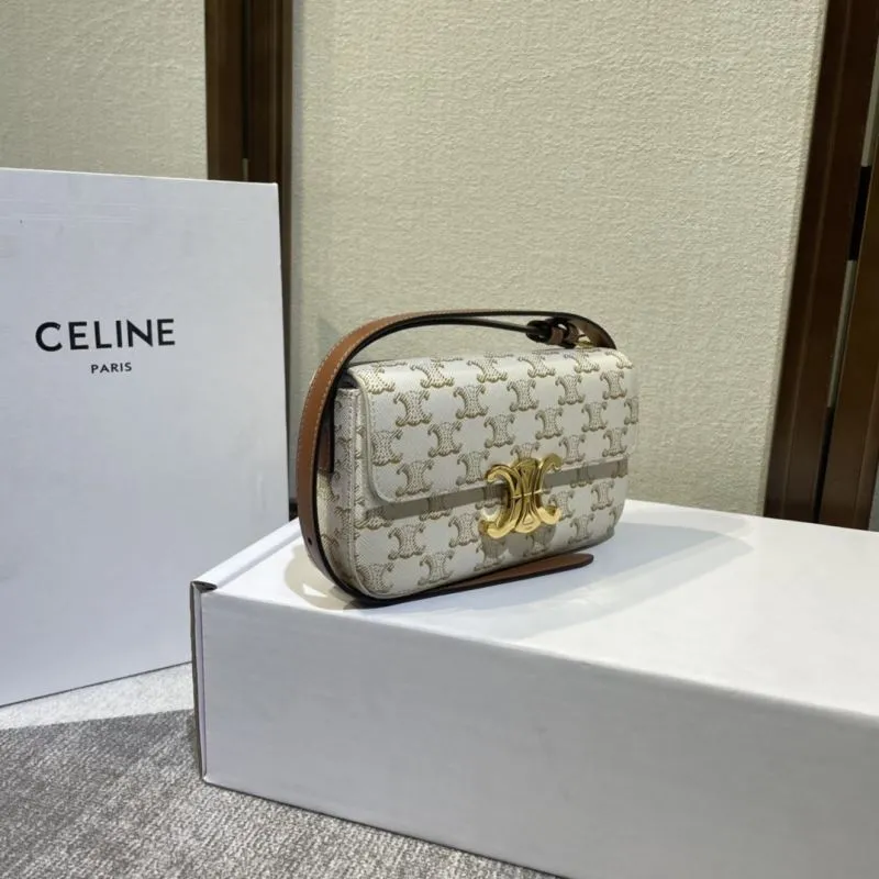 Alternative view of Celine White Monogram Satchel Bag 448