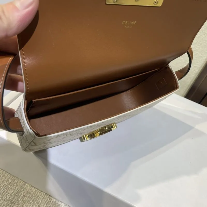 Celine White Monogram Satchel Bag 448 - Image 8