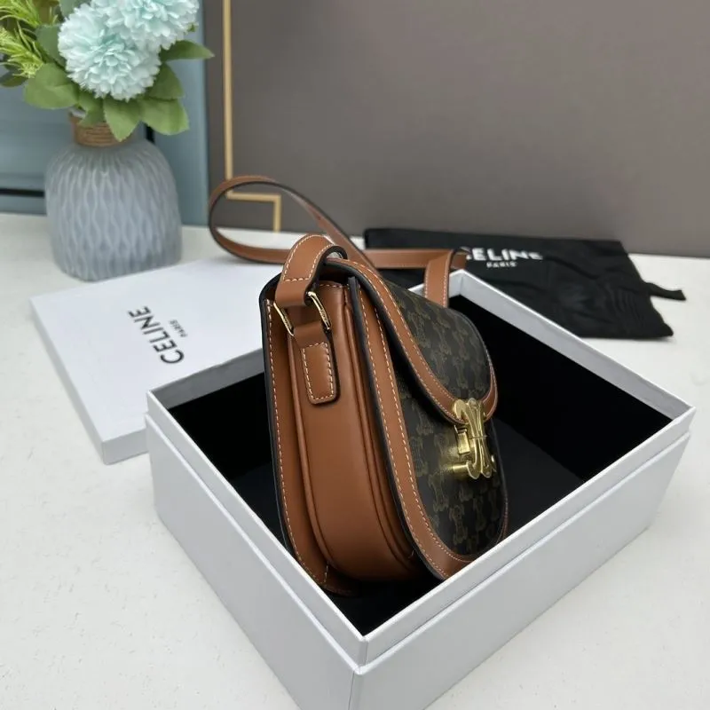 Alternative view of Celine Brown Monogram Saddle Crossbody Bag