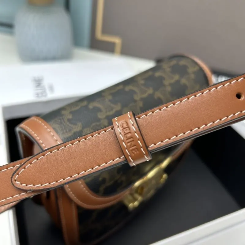 Celine Brown Monogram Saddle Crossbody Bag - Image 6