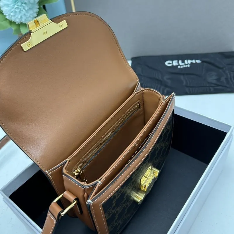 Celine Brown Monogram Saddle Crossbody Bag - Image 7