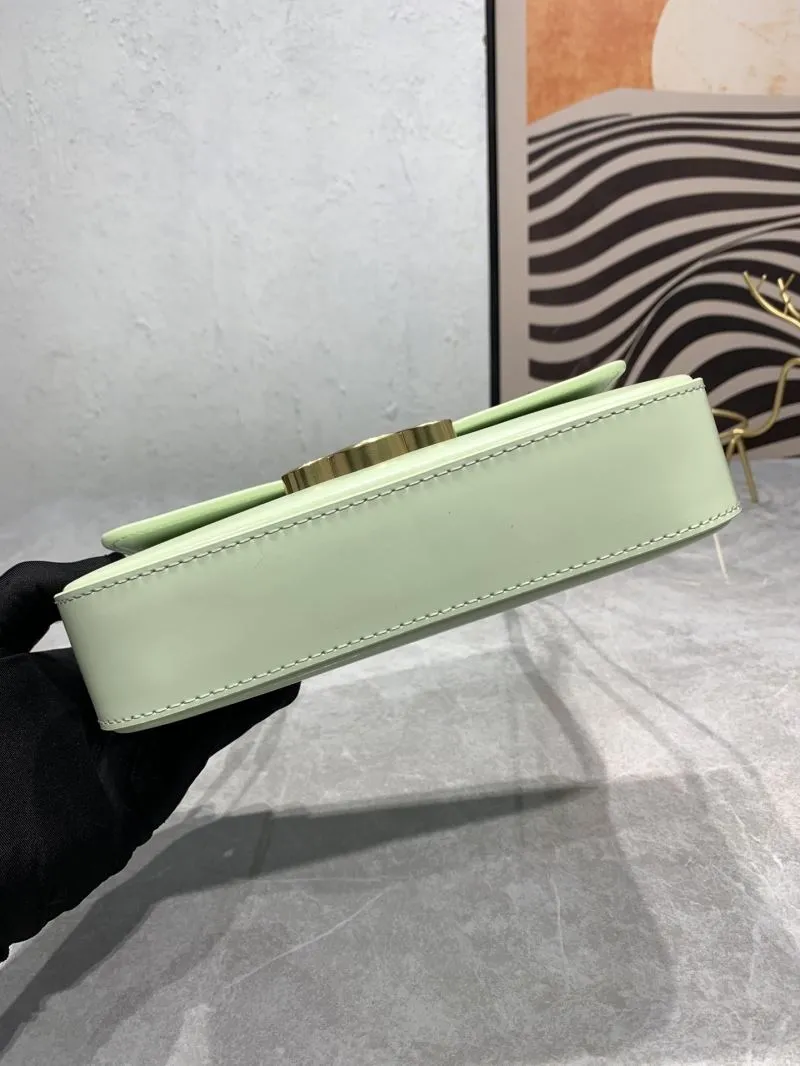 Celine Triomphe Shoulder Bag Light Green 454 - Image 6