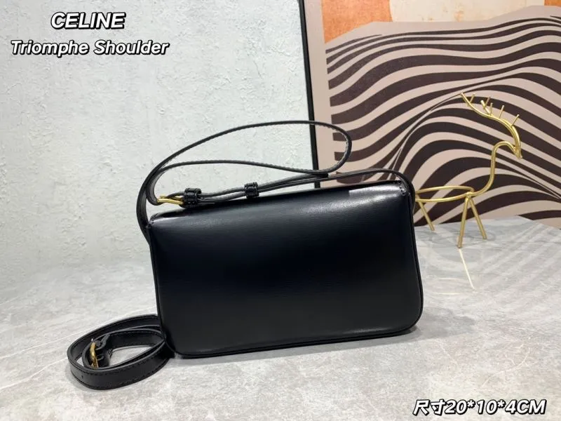 Celine Triomphe Black Shoulder Bag - Image 3