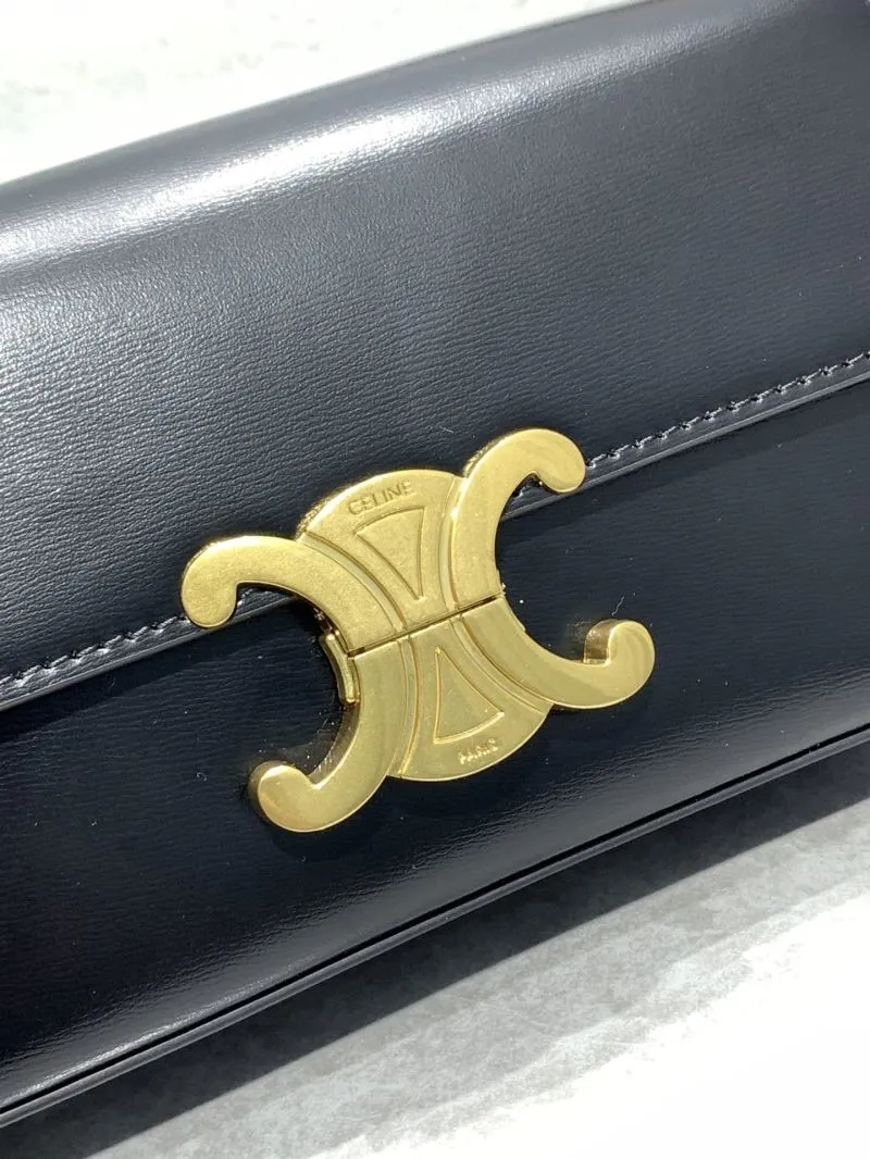 Celine Triomphe Black Shoulder Bag - Image 4
