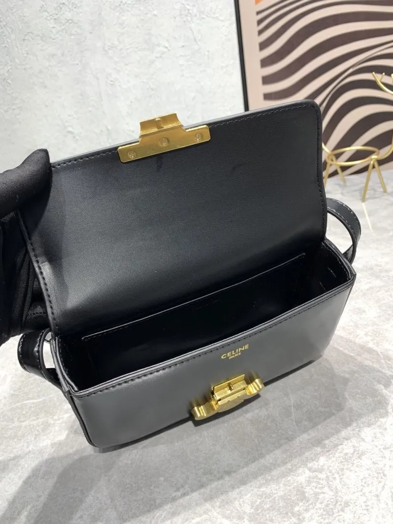 Celine Triomphe Black Shoulder Bag - Image 7