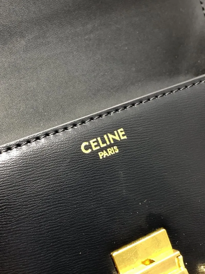 Celine Triomphe Black Shoulder Bag - Image 8