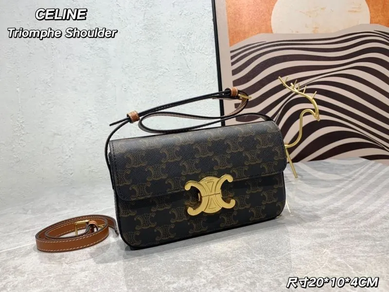 Alternative view of Celine Triomphe Monogram Shoulder Bag 20x10x4cm