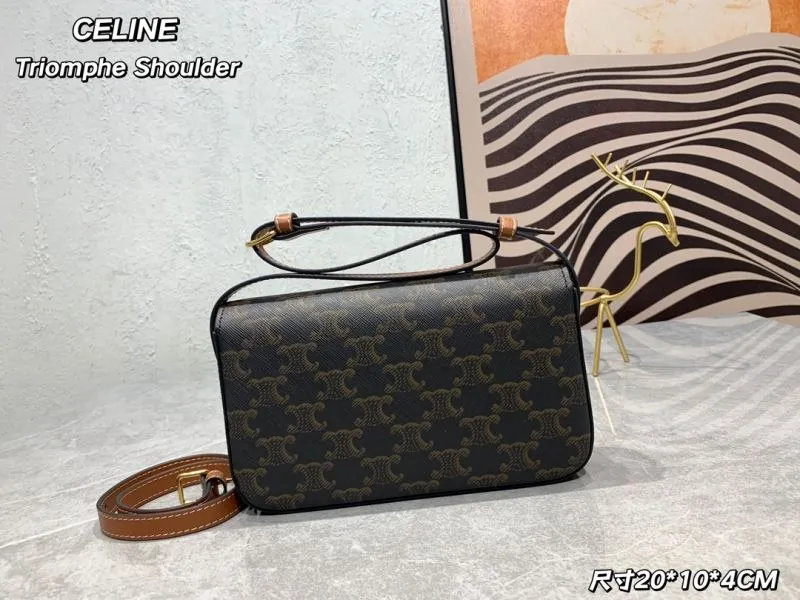 Celine Triomphe Monogram Shoulder Bag 20x10x4cm - Image 3