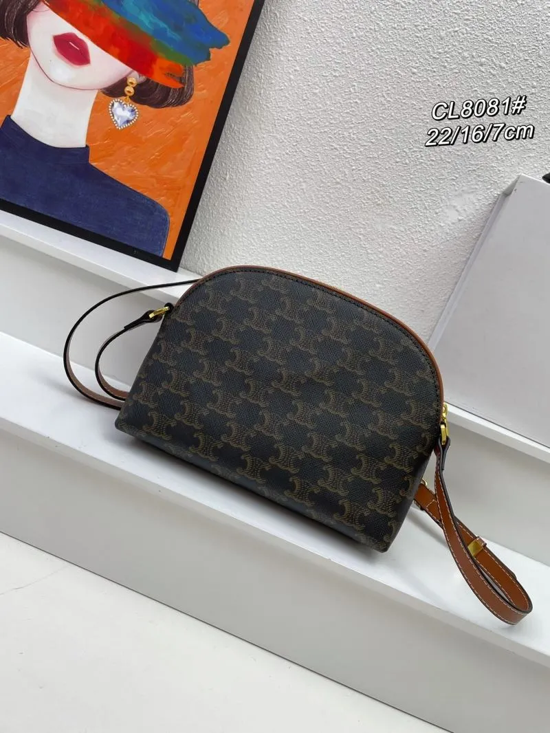 Alternative view of Celine CL8081 Dark Brown Monogram Crossbody Bag