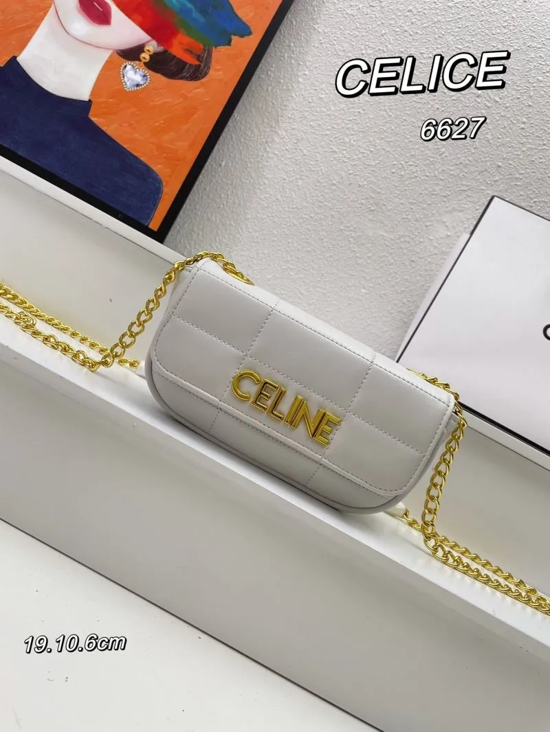 CELINE 6627 Light Gray Crossbody Bag