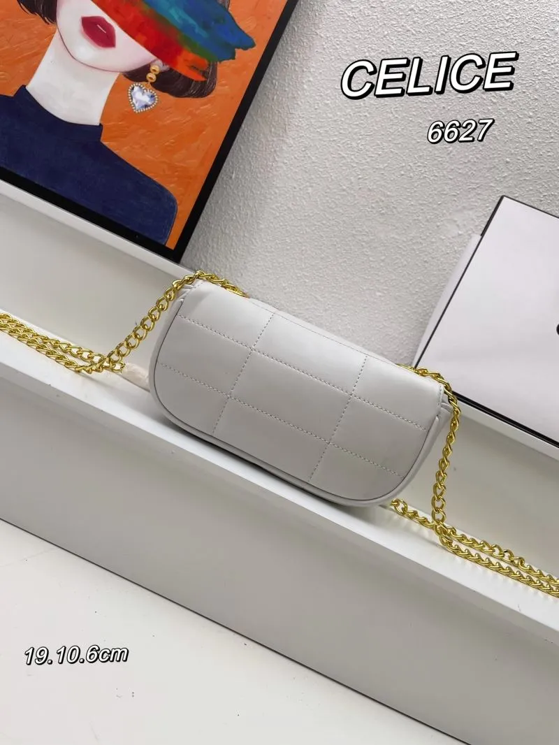 Alternative view of CELINE 6627 Light Gray Crossbody Bag