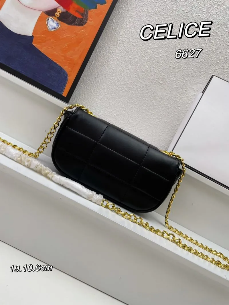 Alternative view of CELINE 6627 Black Chain Crossbody Bag