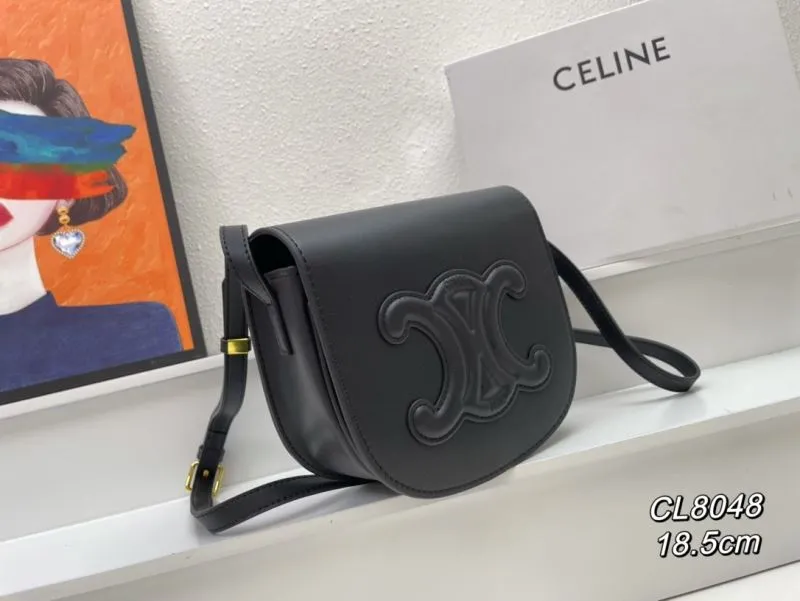 Alternative view of Celine Black Crossbody Bag CL8048 18.5cm