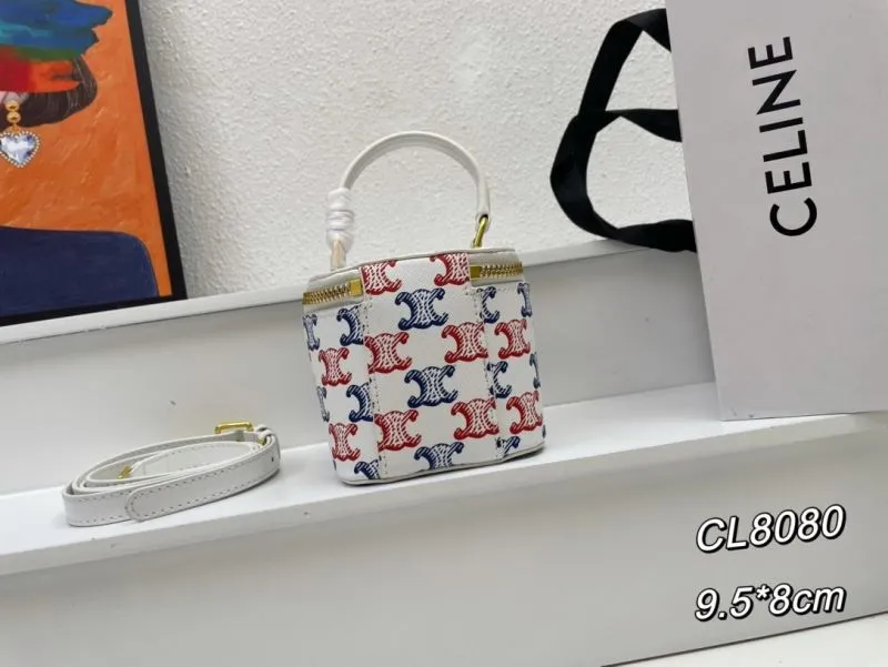 Alternative view of Celine Mini Monogram Satchel Bag CL8080 White