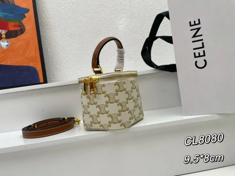 Alternative view of Celine Mini White Monogram Crossbody Bag CL8080