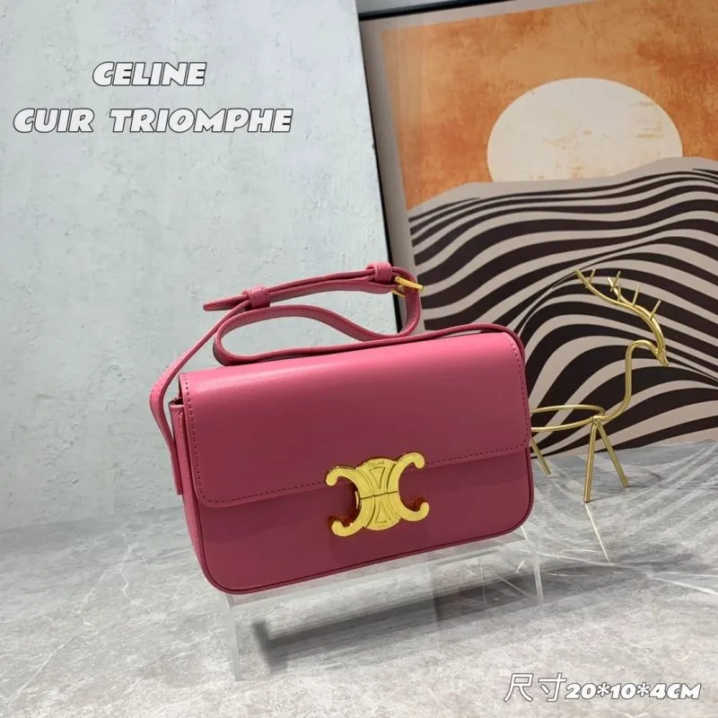 Alternative view of Celine Cuir Triomphe Pink Satchel Bag 474
