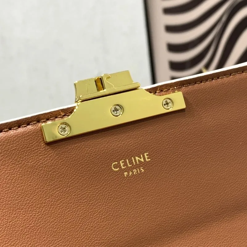 Celine White Cuir Triomphe Satchel Bag 20x10x4CM - Image 9