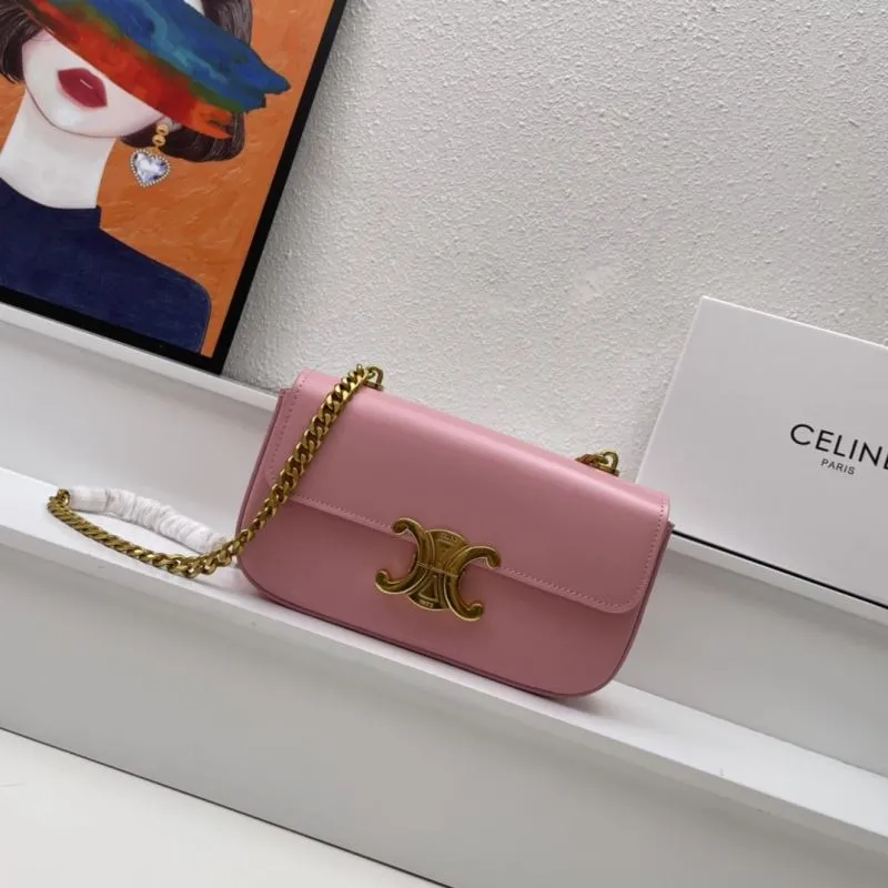 Celine Pink Chain Satchel Bag 479