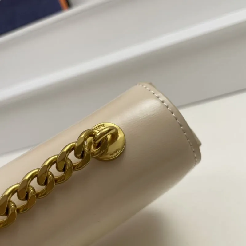 Celine Beige Chain Shoulder Satchel Bag - Image 5