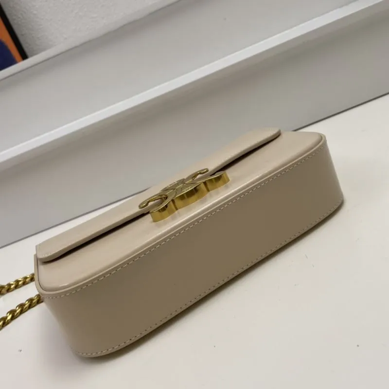 Celine Beige Chain Shoulder Satchel Bag - Image 7