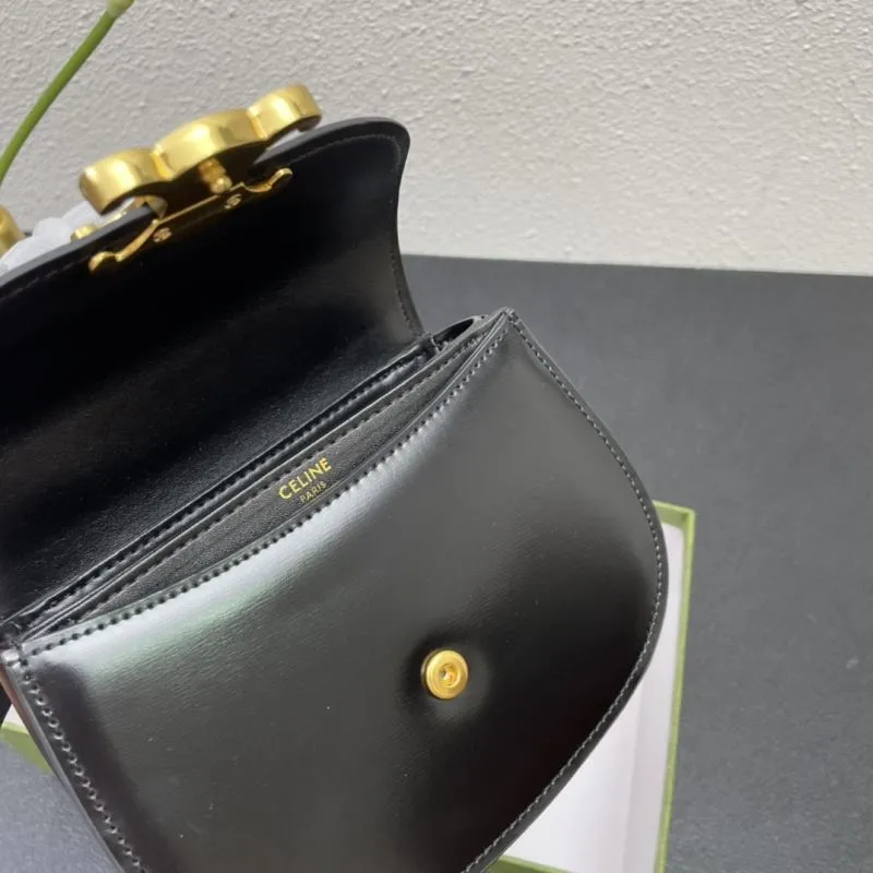 Celine Black Saddle Crossbody Bag 7767 16.5cm - Image 8