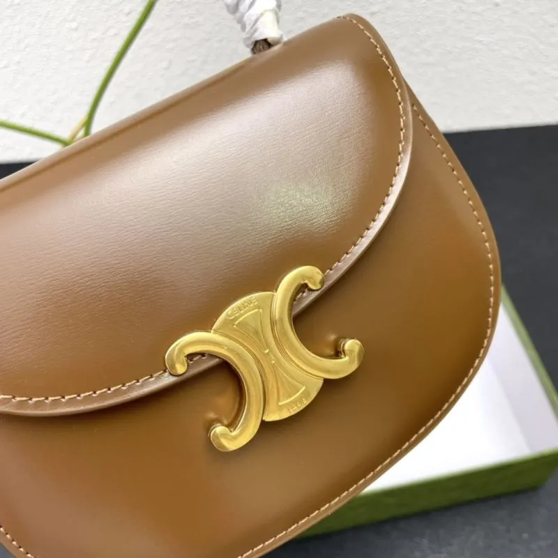 Celine Brown Satchel Bag 7767 16.5cm - Image 4