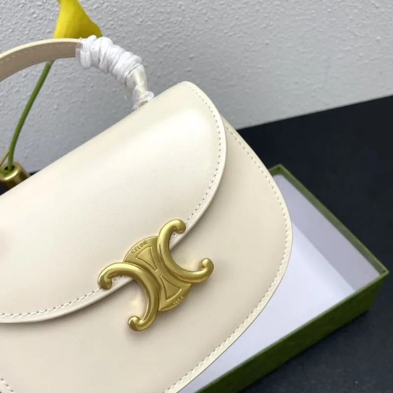 Celine Cream Saddle Crossbody Bag 7767 - Image 4