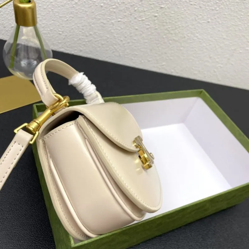 Celine Cream Saddle Crossbody Bag 7767 - Image 6