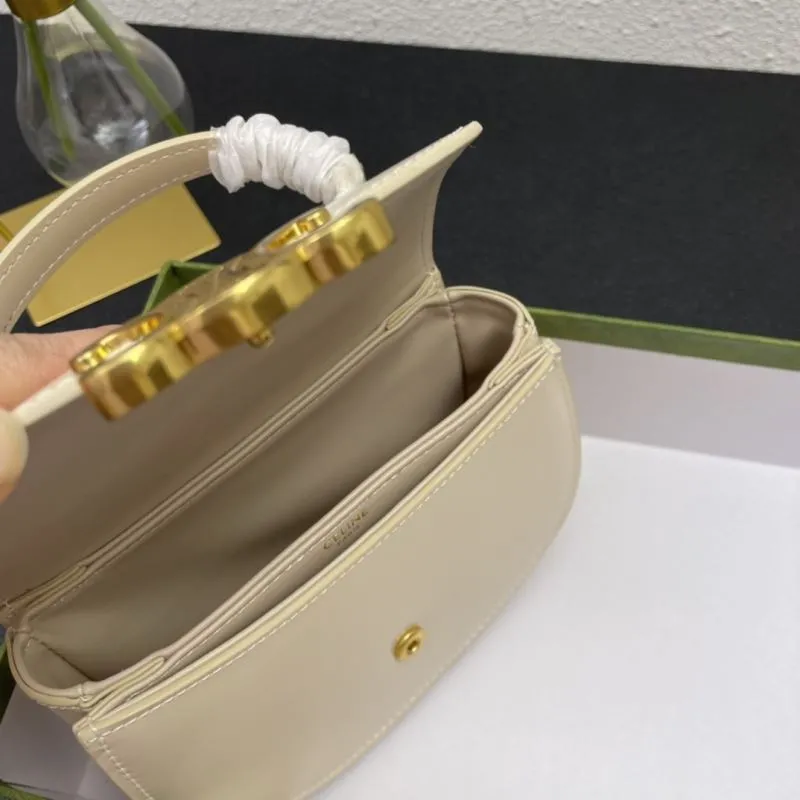 Celine Cream Saddle Crossbody Bag 7767 - Image 9