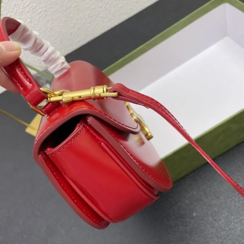 Celine Red Mini Saddle Crossbody Bag 7767 - Image 6