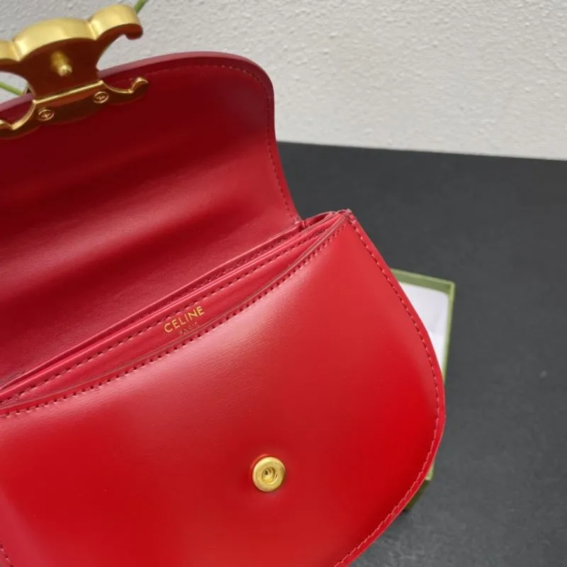 Celine Red Mini Saddle Crossbody Bag 7767 - Image 8