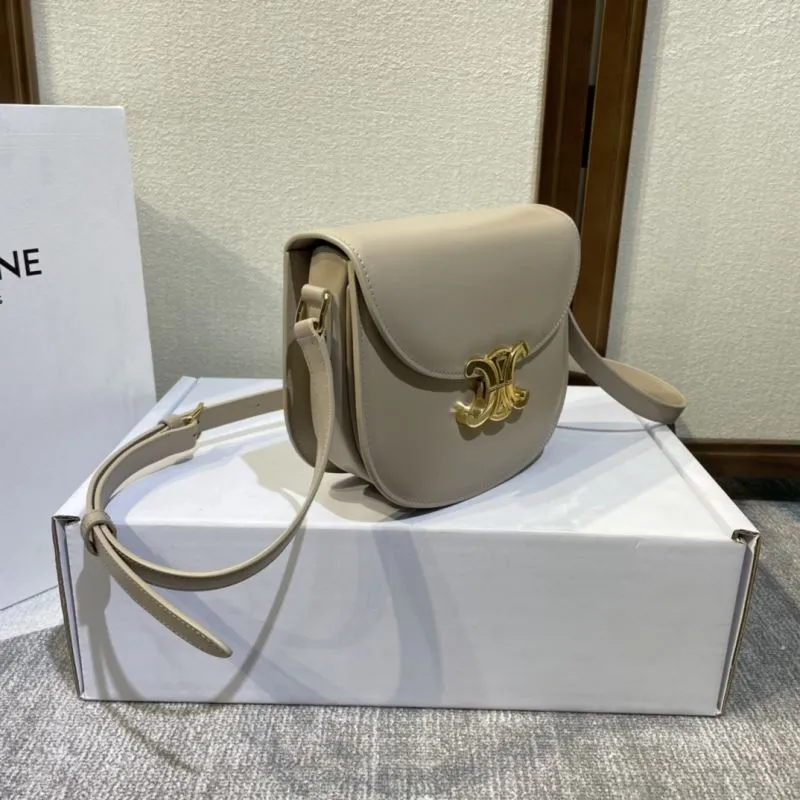 Alternative view of Celine Beige Saddle Crossbody Bag 494