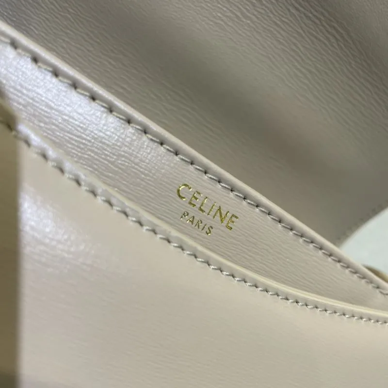 Celine Beige Saddle Crossbody Bag 494 - Image 7