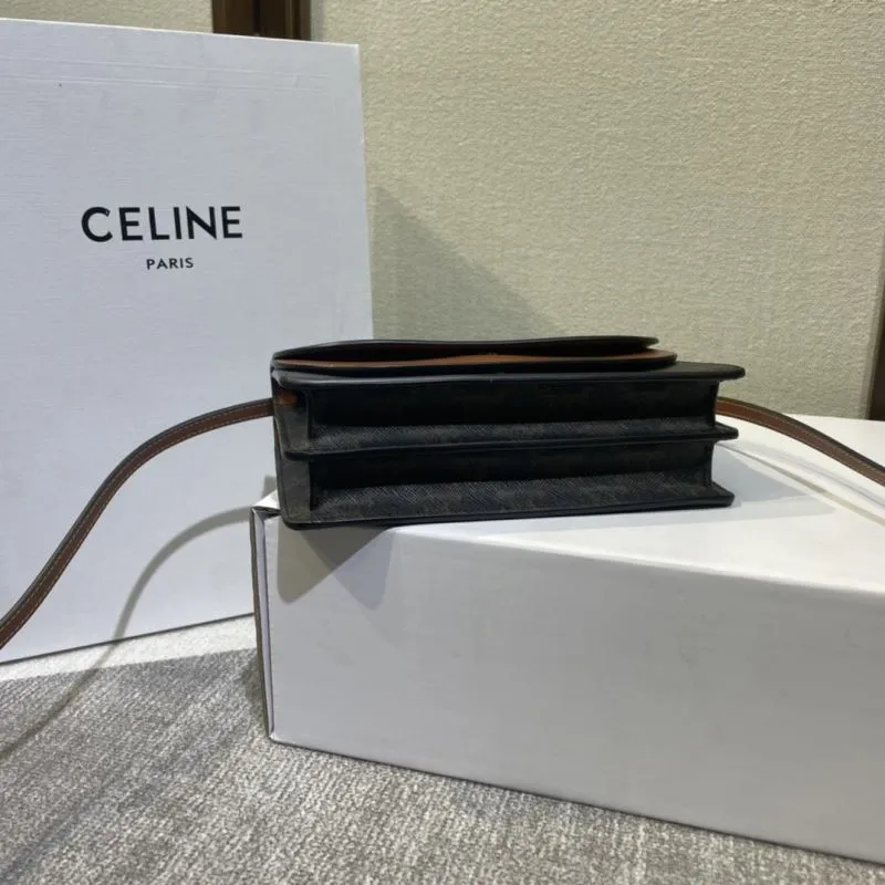 Celine Brown Monogram Satchel Crossbody Bag 497 - Image 4