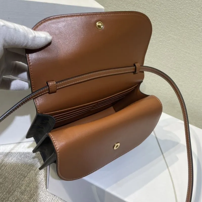 Celine Brown Monogram Satchel Crossbody Bag 497 - Image 7