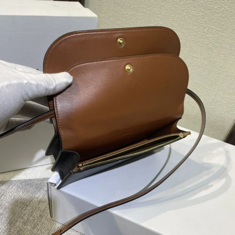 Celine Brown Monogram Satchel Crossbody Bag 497 - Image 8