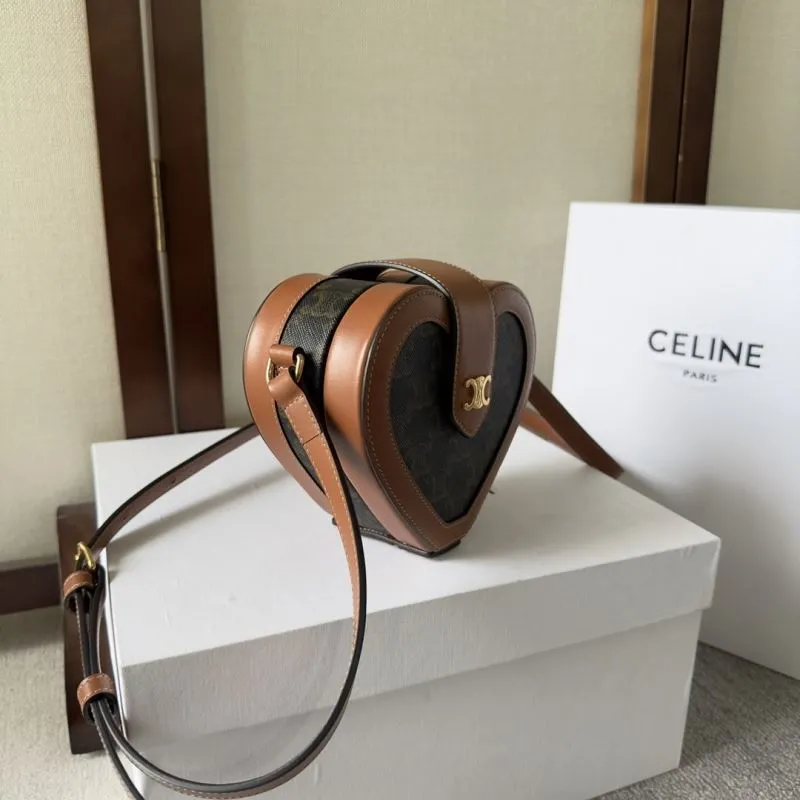Alternative view of Celine Brown Monogram Heart Crossbody Bag