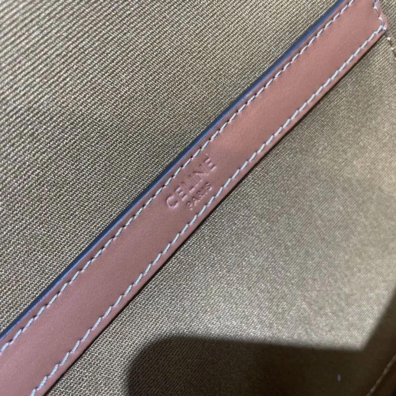 Celine 502 White Brown Saddle Crossbody Bag - Image 9