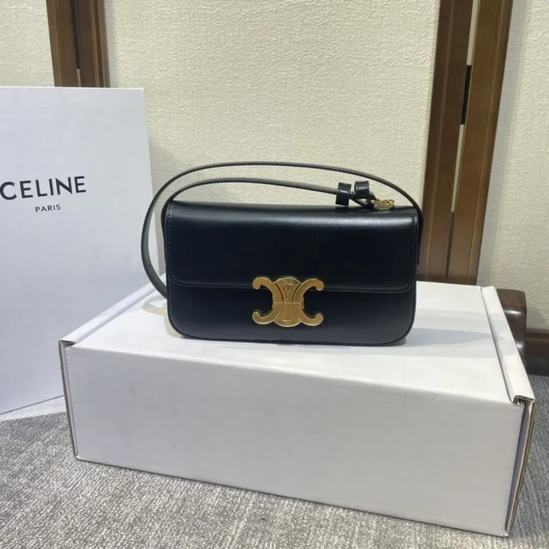 Alternative view of Celine Black Leather Satchel Bag 504