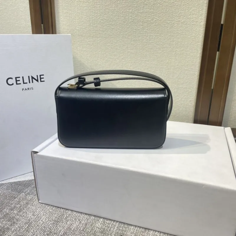 Celine Black Leather Satchel Bag 504 - Image 4