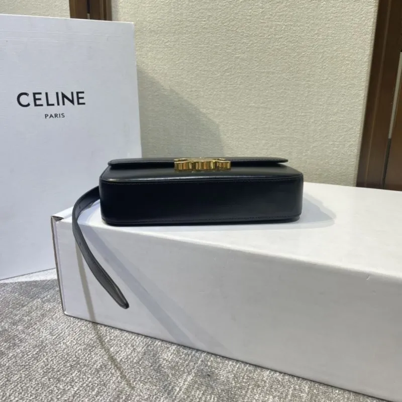 Celine Black Leather Satchel Bag 504 - Image 5