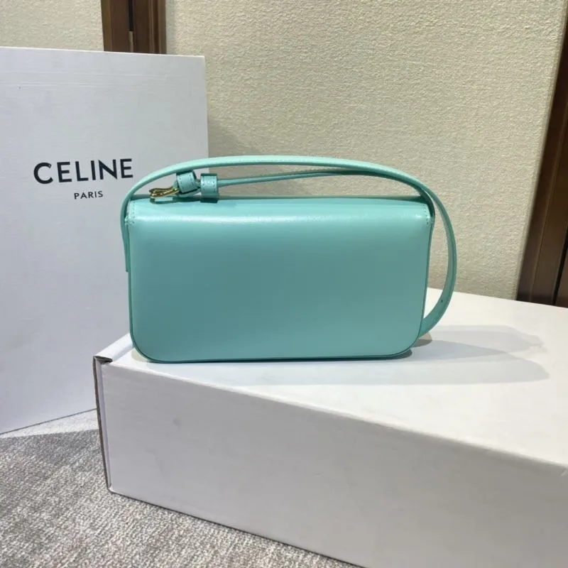 Celine Turquoise Satchel Bag 508 - Image 4