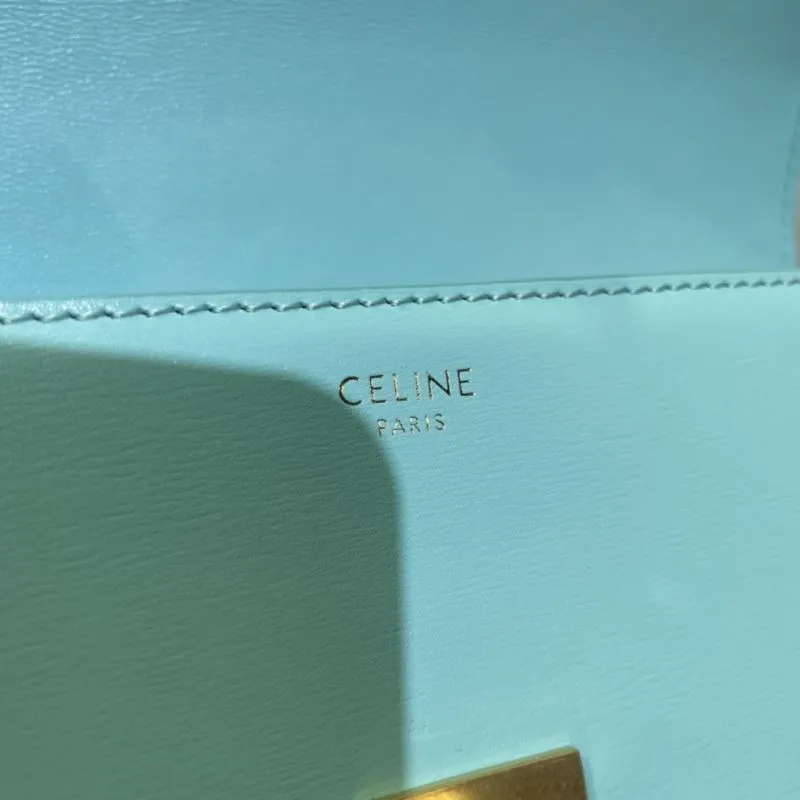 Celine Turquoise Satchel Bag 508 - Image 8