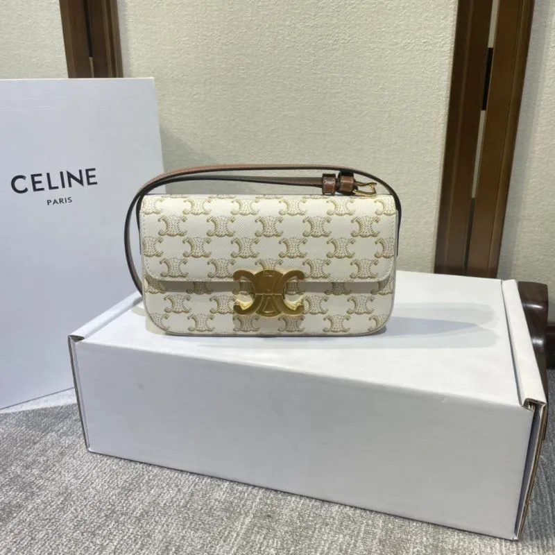 Alternative view of Celine White Monogram Satchel Bag 509