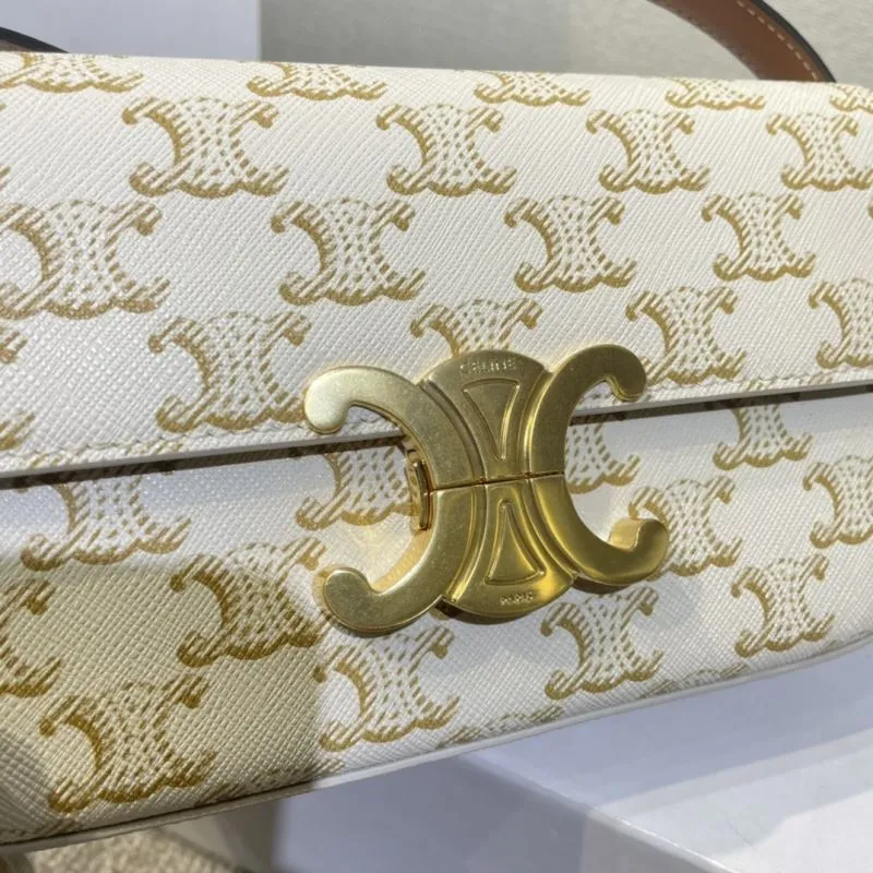 Celine White Monogram Satchel Bag 509 - Image 6