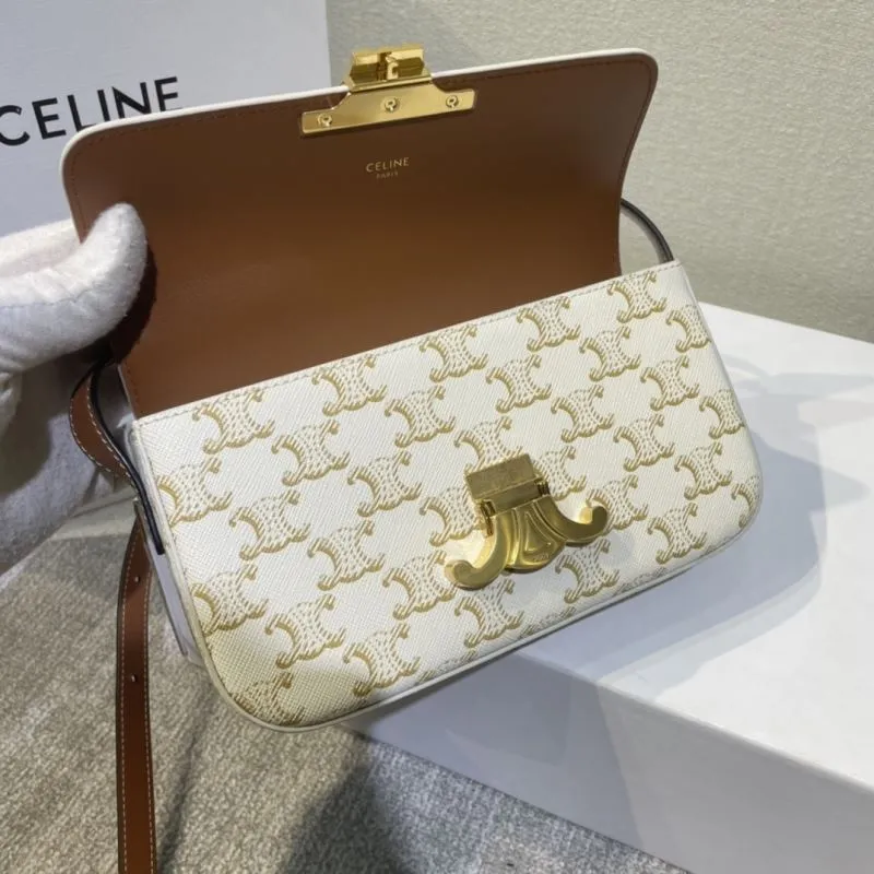 Celine White Monogram Satchel Bag 509 - Image 7