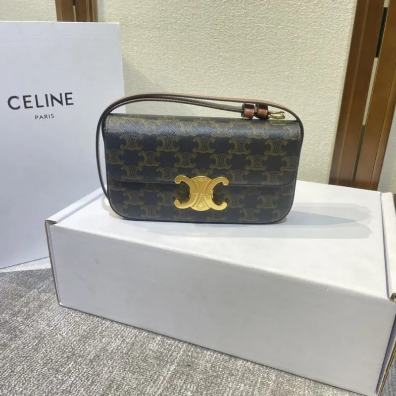 Alternative view of Celine Monogram Satchel Bag 510 Dark Brown