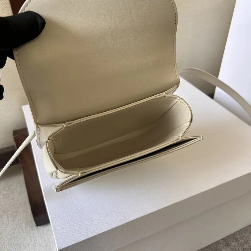 Celine White Leather Satchel Bag 514 - Image 8