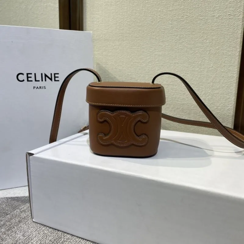 Celine Brown Bucket Crossbody Bag 516