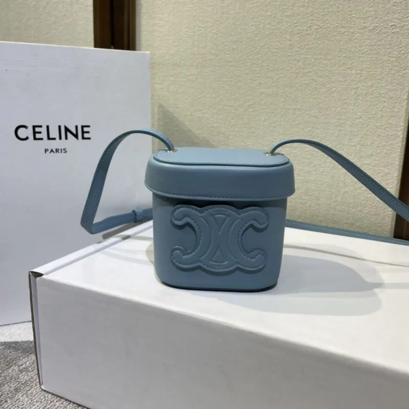 Celine Light Blue Crossbody Bucket Bag 518
